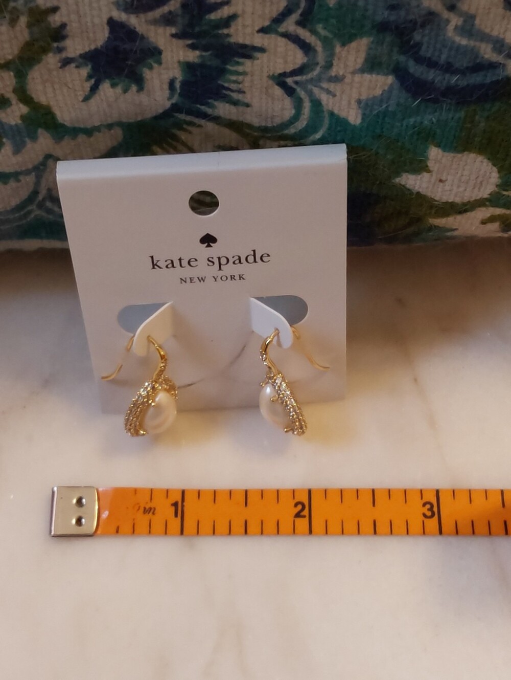NWT Kate Spade Faux Pearl Earrings, MSRP $79 - Picture 6 of 7